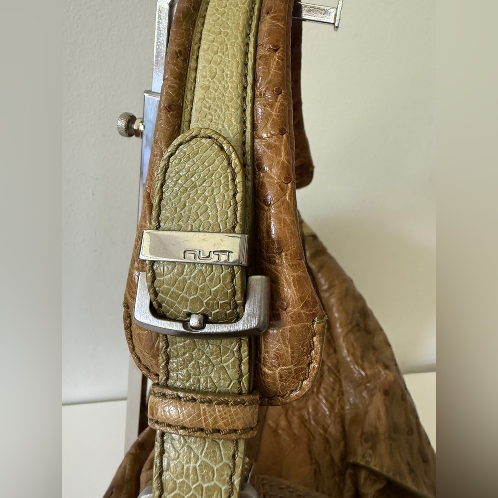 NUTI Genuine Ostrich Shoulder Bag Handbag - Picture 7 of 14
